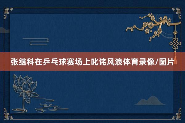 张继科在乒乓球赛场上叱诧风浪体育录像/图片