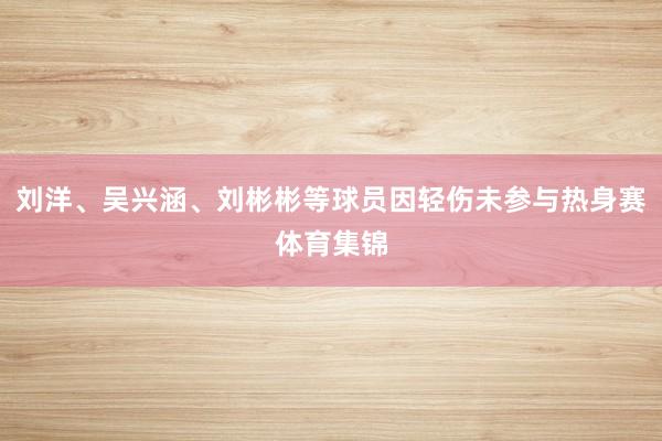刘洋、吴兴涵、刘彬彬等球员因轻伤未参与热身赛体育集锦