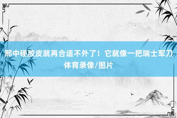 那中硬胶皮就再合适不外了！它就像一把瑞士军刀体育录像/图片