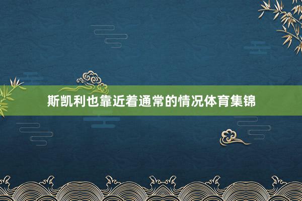 斯凯利也靠近着通常的情况体育集锦