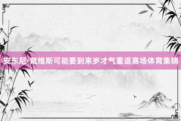 安东尼·戴维斯可能要到来岁才气重返赛场体育集锦