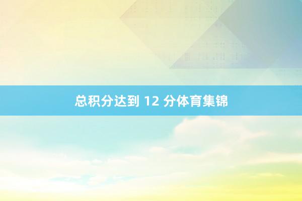 总积分达到 12 分体育集锦
