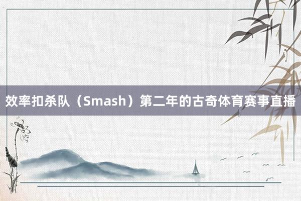 效率扣杀队（Smash）第二年的古奇体育赛事直播