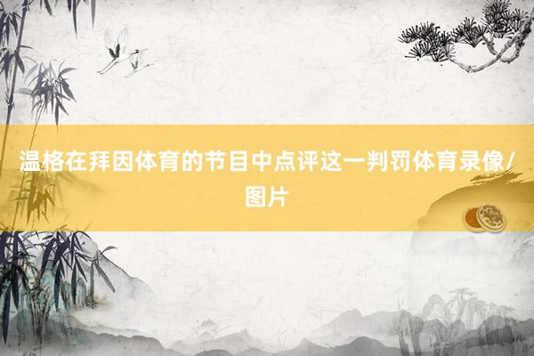 温格在拜因体育的节目中点评这一判罚体育录像/图片