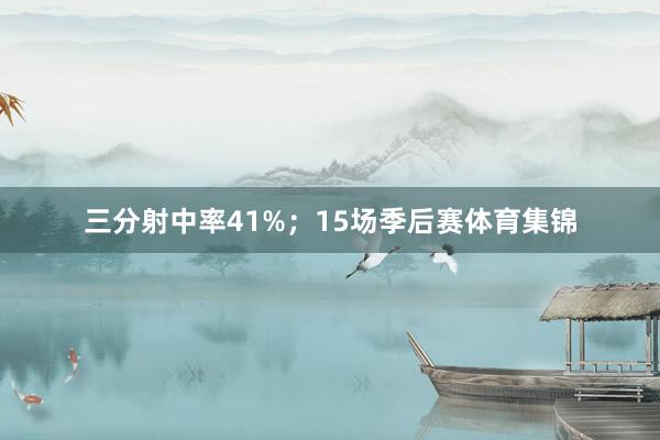 三分射中率41%；15场季后赛体育集锦