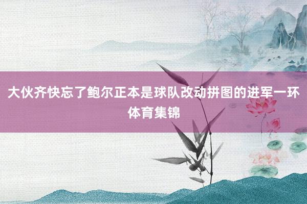大伙齐快忘了鲍尔正本是球队改动拼图的进军一环体育集锦