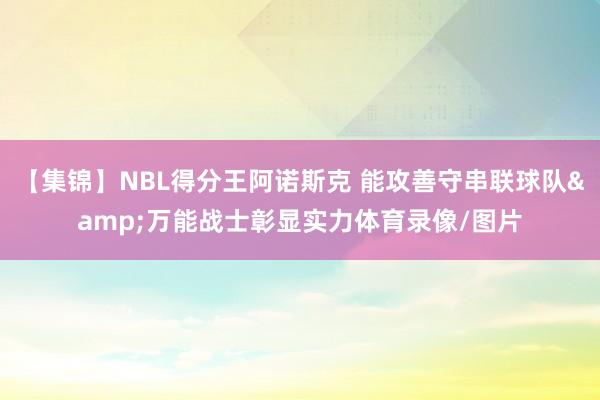 【集锦】NBL得分王阿诺斯克 能攻善守串联球队&万能战士彰显实力体育录像/图片