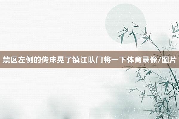 禁区左侧的传球晃了镇江队门将一下体育录像/图片