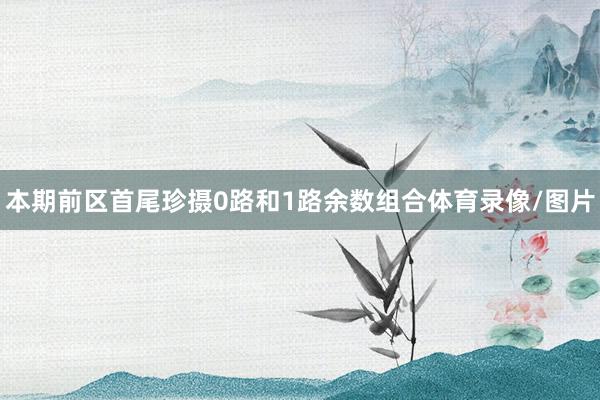 本期前区首尾珍摄0路和1路余数组合体育录像/图片