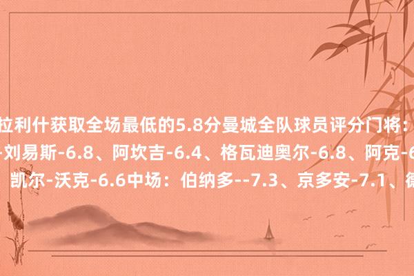 格拉利什获取全场最低的5.8分曼城全队球员评分门将：埃德森-6.4后卫：里科-刘易斯-6.8、阿坎吉-6.4、格瓦迪奥尔-6.8、阿克-6.5、斯通斯-6.6、凯尔-沃克-6.6中场：伯纳多--7.3、京多安-7.1、德布劳内-7.4时尚：福登-7.2、萨维尼奥-6.9、-5.8、哈兰德-6.8托特纳姆热刺全队球员评分门将：维卡里奥-8.3后卫：本-戴维斯-6.9、斯彭斯-6.0、波罗-8.0、乌