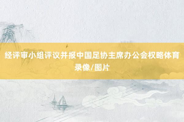 经评审小组评议并报中国足协主席办公会权略体育录像/图片