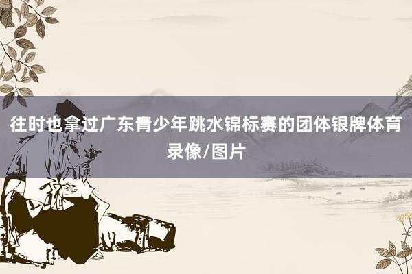 往时也拿过广东青少年跳水锦标赛的团体银牌体育录像/图片