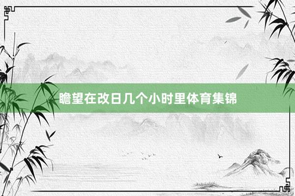 瞻望在改日几个小时里体育集锦
