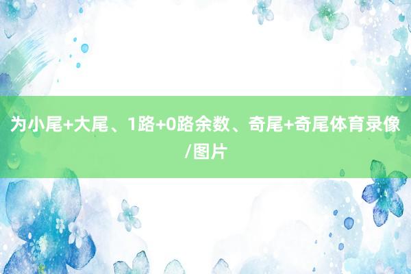 为小尾+大尾、1路+0路余数、奇尾+奇尾体育录像/图片