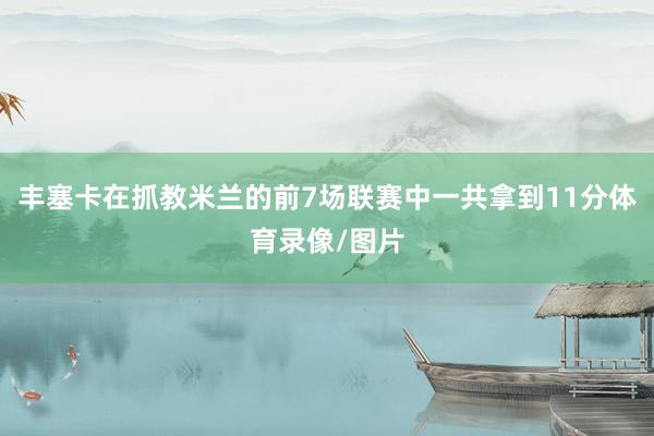 丰塞卡在抓教米兰的前7场联赛中一共拿到11分体育录像/图片