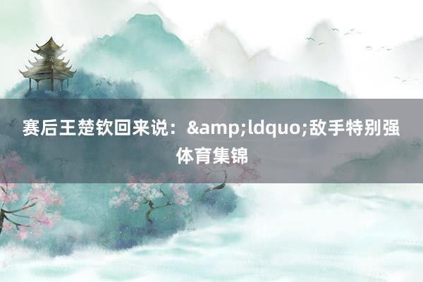 赛后王楚钦回来说：&ldquo;敌手特别强体育集锦