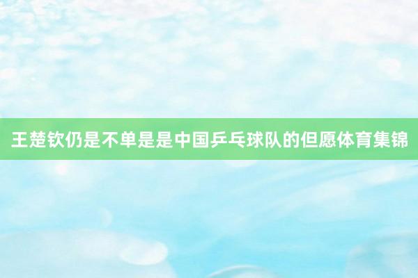 王楚钦仍是不单是是中国乒乓球队的但愿体育集锦