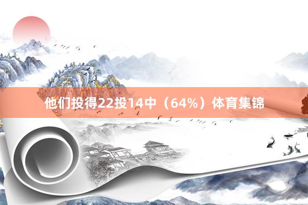 他们投得22投14中（64%）体育集锦