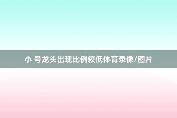 小 号龙头出现比例较低体育录像/图片