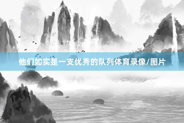 他们如实是一支优秀的队列体育录像/图片