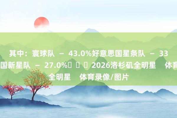 其中：寰球队  —  43.0%好意思国星条队  —  33.0%好意思国新星队  —  27.0%			2026洛杉矶全明星    体育录像/图片