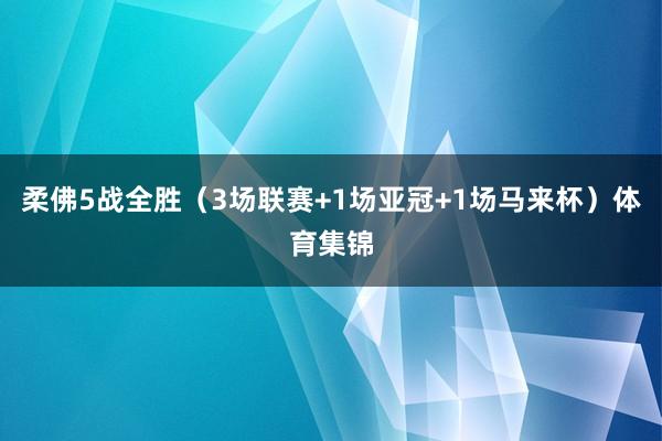 柔佛5战全胜（3场联赛+1场亚冠+1场马来杯）体育集锦