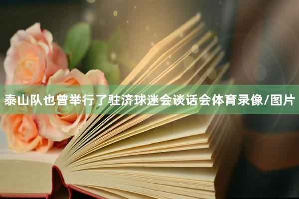 泰山队也曾举行了驻济球迷会谈话会体育录像/图片