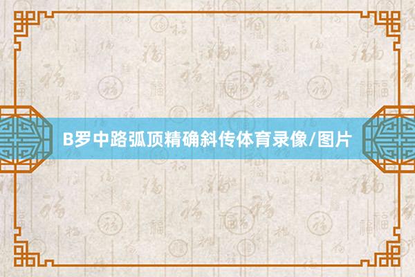 B罗中路弧顶精确斜传体育录像/图片