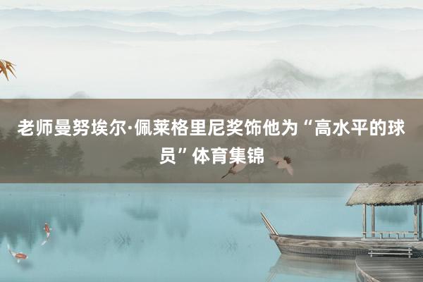 老师曼努埃尔·佩莱格里尼奖饰他为“高水平的球员”体育集锦