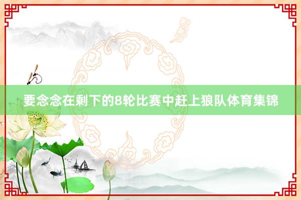 要念念在剩下的8轮比赛中赶上狼队体育集锦