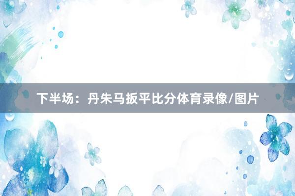 下半场：丹朱马扳平比分体育录像/图片