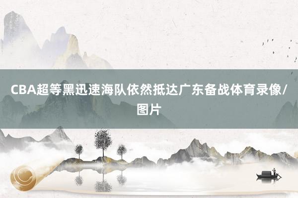 CBA超等黑迅速海队依然抵达广东备战体育录像/图片