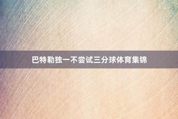 巴特勒独一不尝试三分球体育集锦