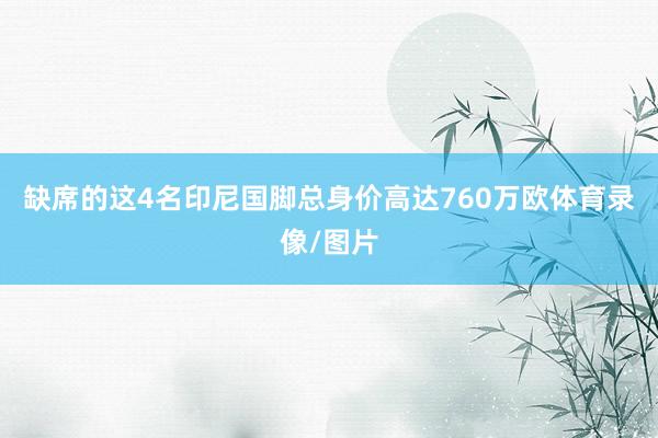 缺席的这4名印尼国脚总身价高达760万欧体育录像/图片