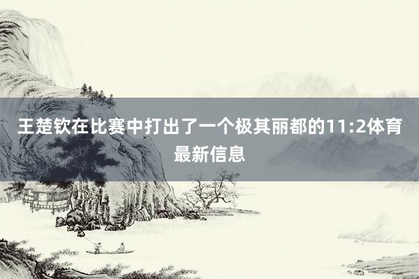 王楚钦在比赛中打出了一个极其丽都的11:2体育最新信息