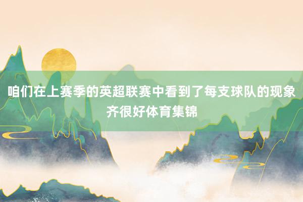咱们在上赛季的英超联赛中看到了每支球队的现象齐很好体育集锦