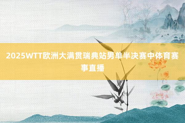 2025WTT欧洲大满贯瑞典站男单半决赛中体育赛事直播