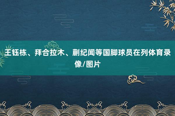 王钰栋、拜合拉木、蒯纪闻等国脚球员在列体育录像/图片