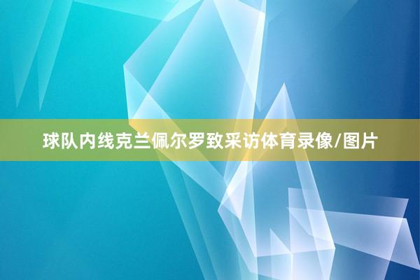 球队内线克兰佩尔罗致采访体育录像/图片