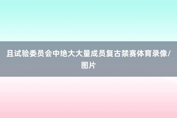 且试验委员会中绝大大量成员复古禁赛体育录像/图片
