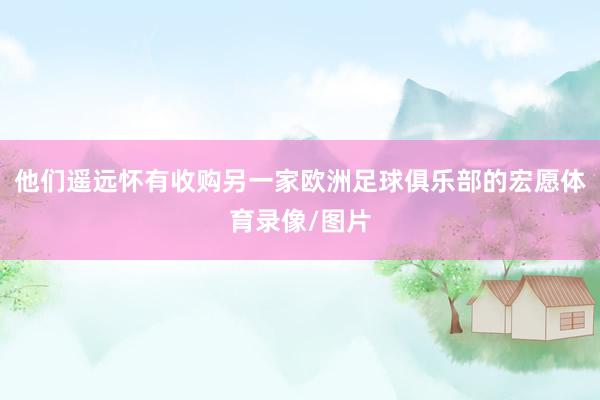 他们遥远怀有收购另一家欧洲足球俱乐部的宏愿体育录像/图片