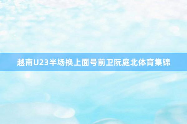 越南U23半场换上面号前卫阮庭北体育集锦