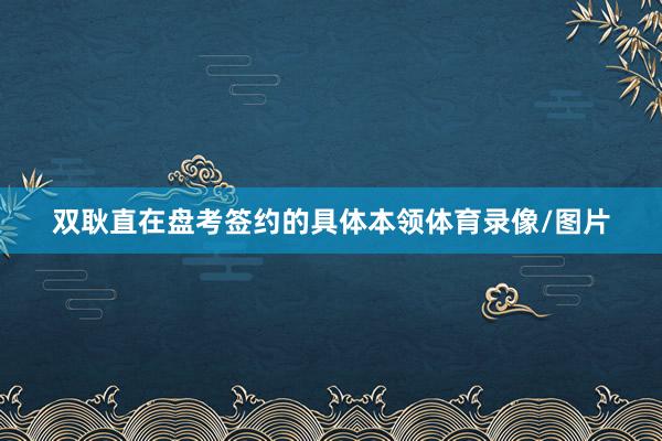 双耿直在盘考签约的具体本领体育录像/图片