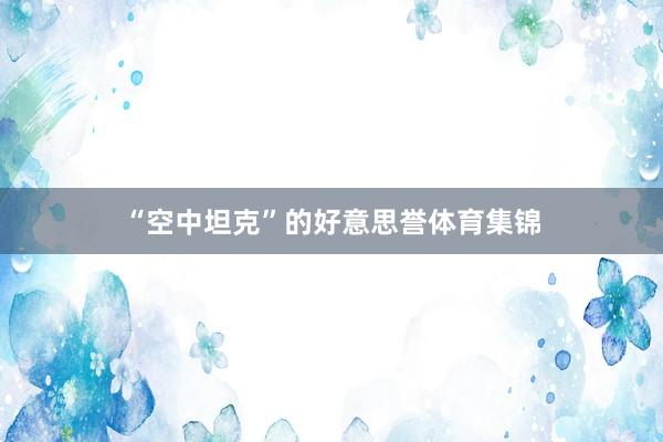 “空中坦克”的好意思誉体育集锦