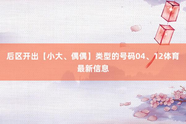 后区开出【小大、偶偶】类型的号码04、12体育最新信息