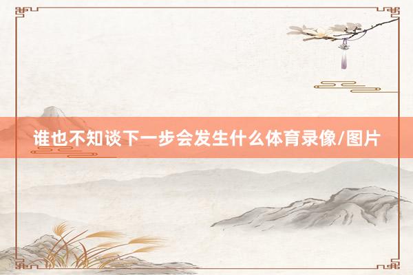 谁也不知谈下一步会发生什么体育录像/图片