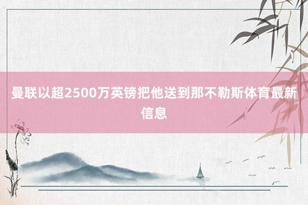曼联以超2500万英镑把他送到那不勒斯体育最新信息