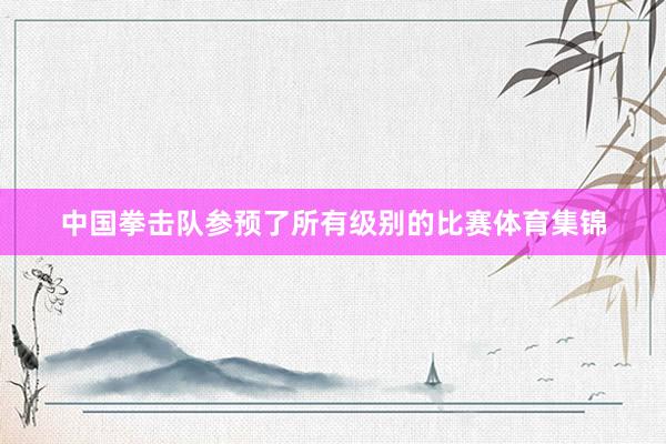 中国拳击队参预了所有级别的比赛体育集锦